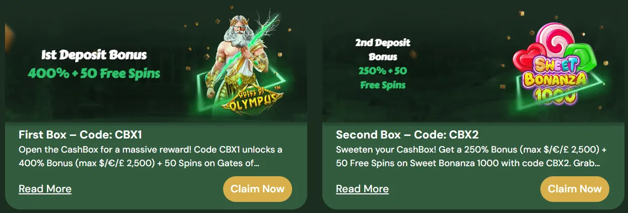 cashbox casino promotions