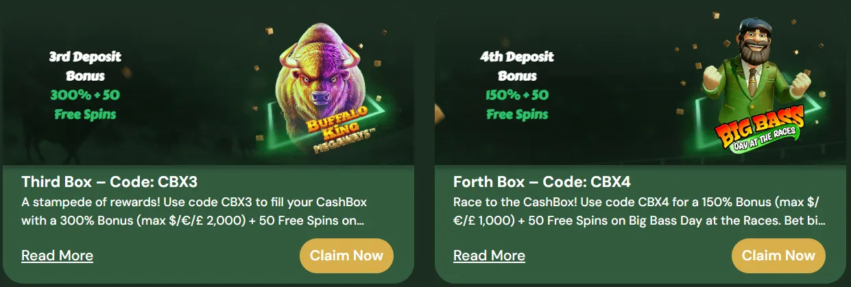 cashbox casino promotions